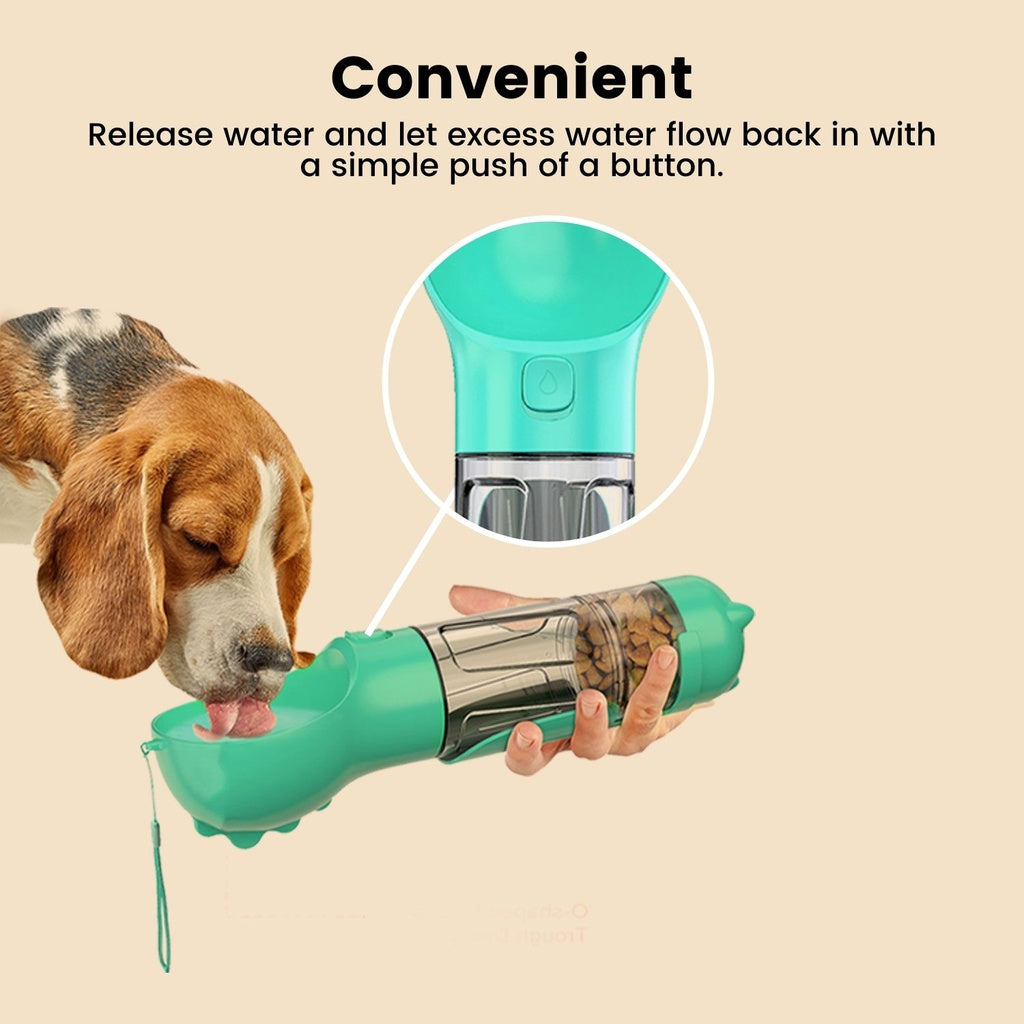 Floofi 4 in 1 Pet Scooper & Feeder Blue