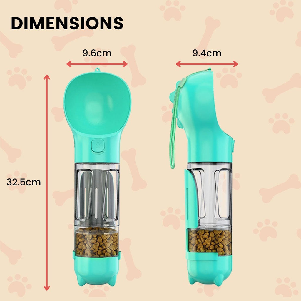 Floofi 4 in 1 Pet Scooper & Feeder Blue