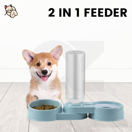 Floofi Automatic 2 in 1 Water & Food Feeder (Blue)