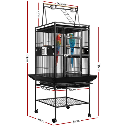 i.Pet Bird Cage Pet Cages Aviary 173CM Large Travel Stand Budgie Parrot Toys