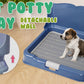 PS KOREA Blue Dog Pet Potty Tray Training Toilet Detachable Wall T2