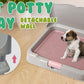 PS KOREA Grey Dog Pet Potty Tray Training Toilet Detachable Wall T2