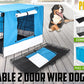 Paw Mate Wire Dog Cage Foldable Crate Kennel 42in with Tray + Blue Cover Combo